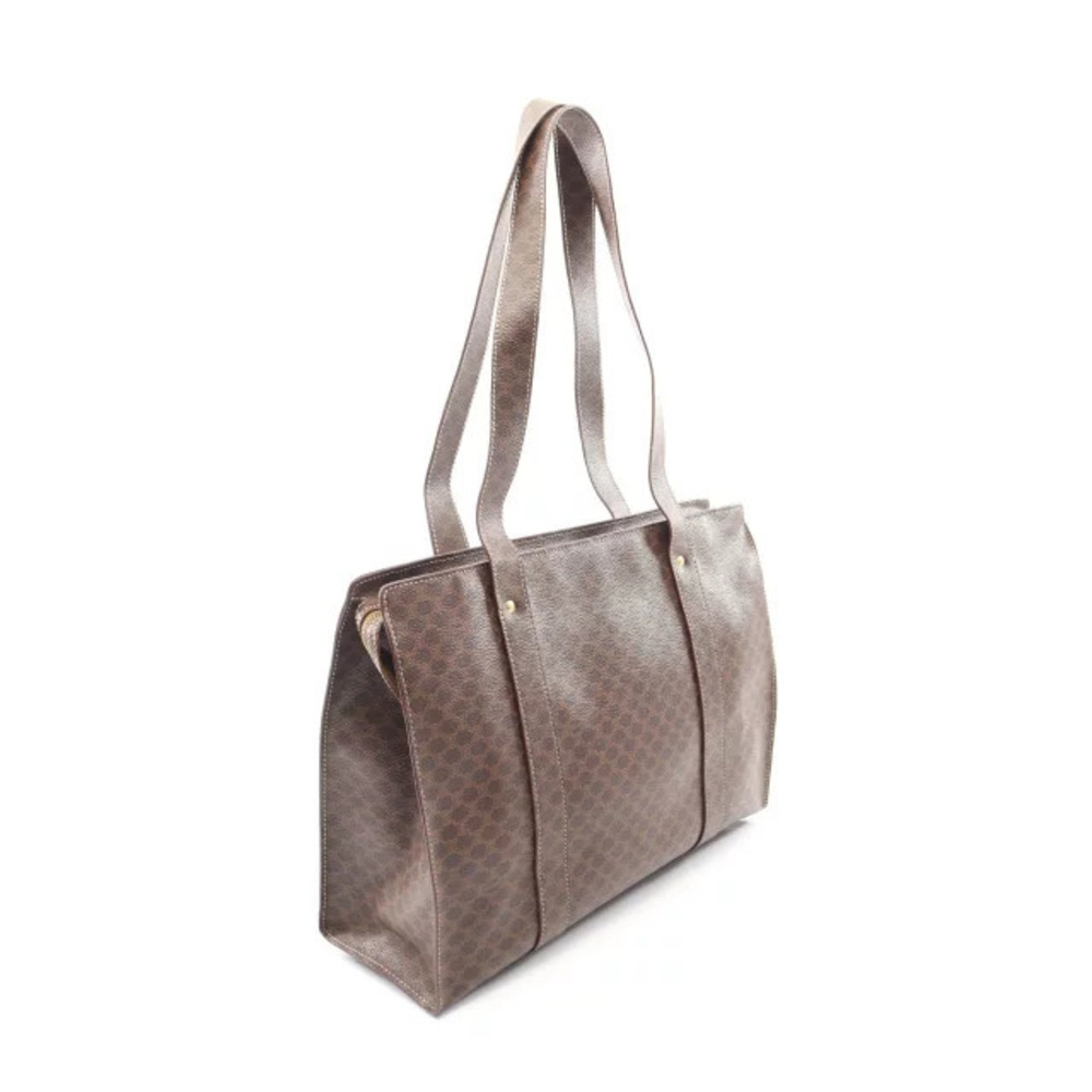Celine Brown Canvas Bag Macadam Tote